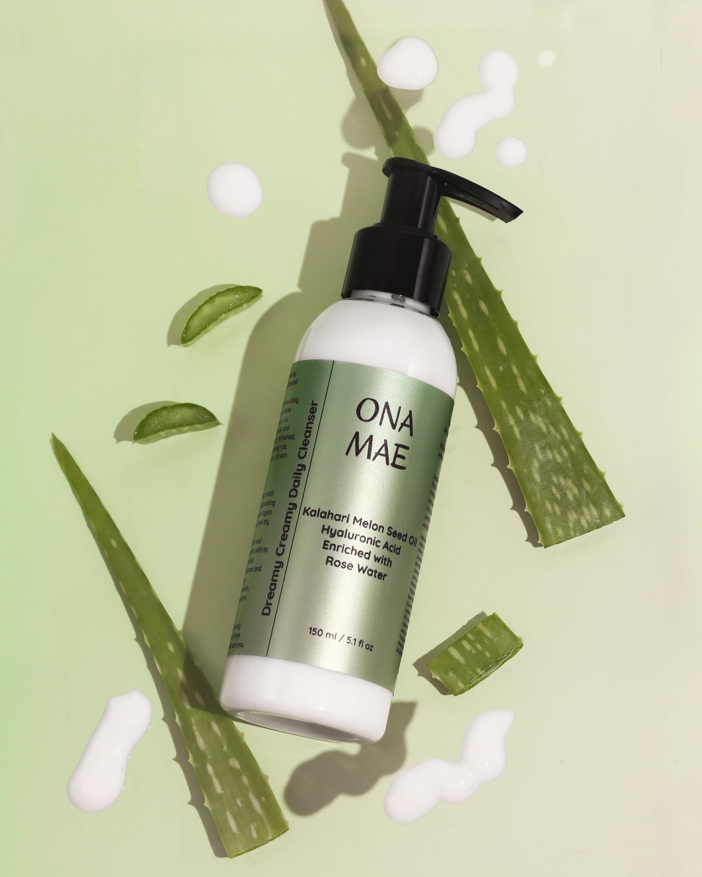 ONA MAE Hyaluronic Acid + Aloe Cleanser in rose water
