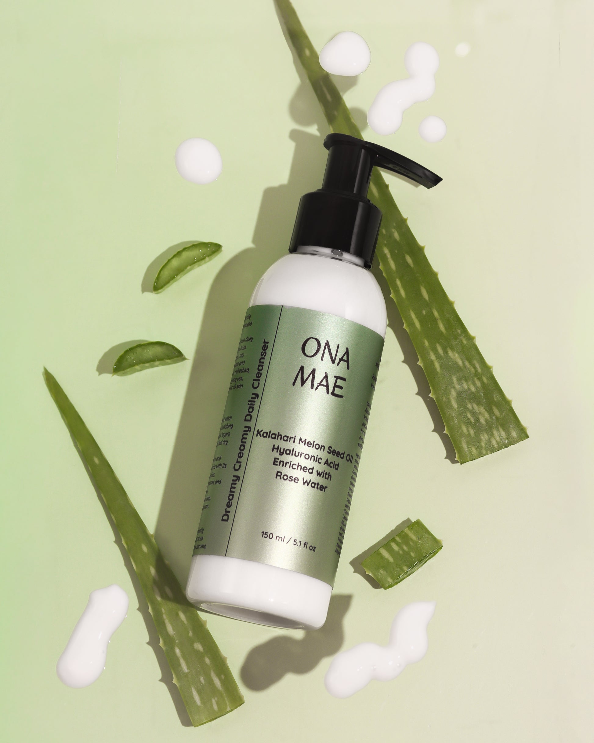 ONA MAE Hyaluronic Acid + Aloe Cleanser in rose water