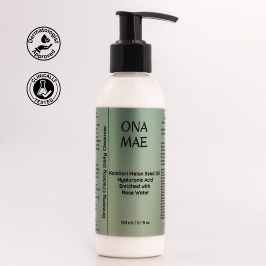 Ona Mae Dreamy Creamy Daily Cleanser Hyaluronic Acid + Rose water Face wash 