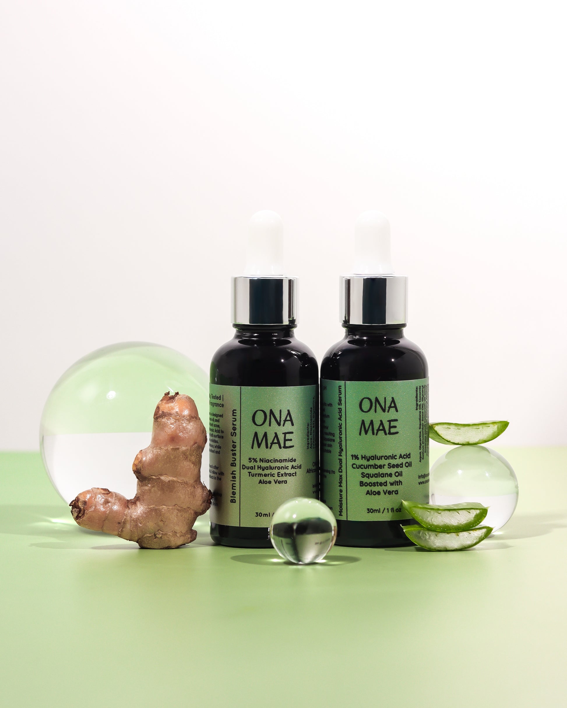 Ona Mae Niacinamide and Hyaluronic Acid for hydration and acne