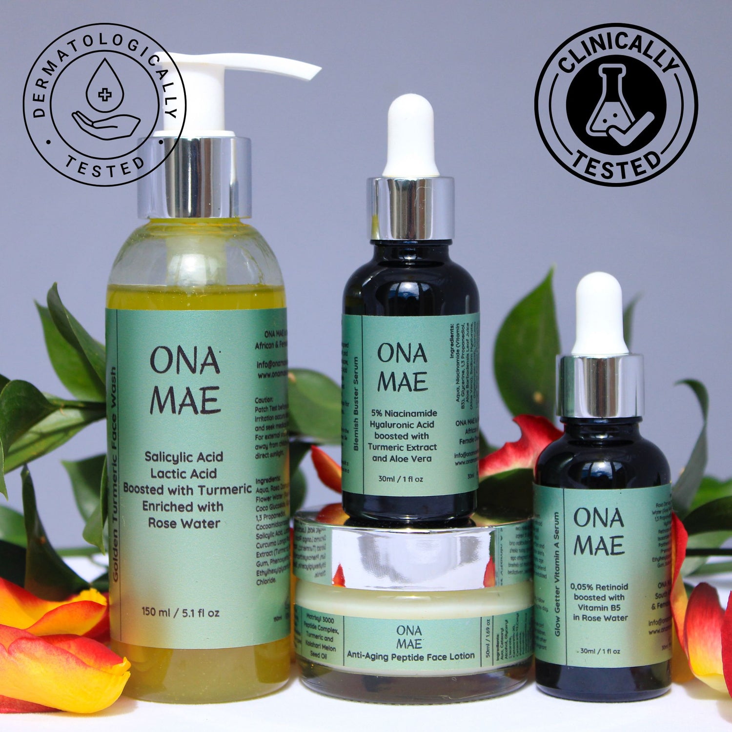 Ona Mae Oily and Acne Prone Skin Skincare Kit South African skincare with Anti-Aging Properties